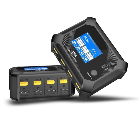 UP9 Battery Balance Charger Discharger AC 100W 4X50W 4 Channels ISP LCD for 1-6S Battery Parts EU Plug